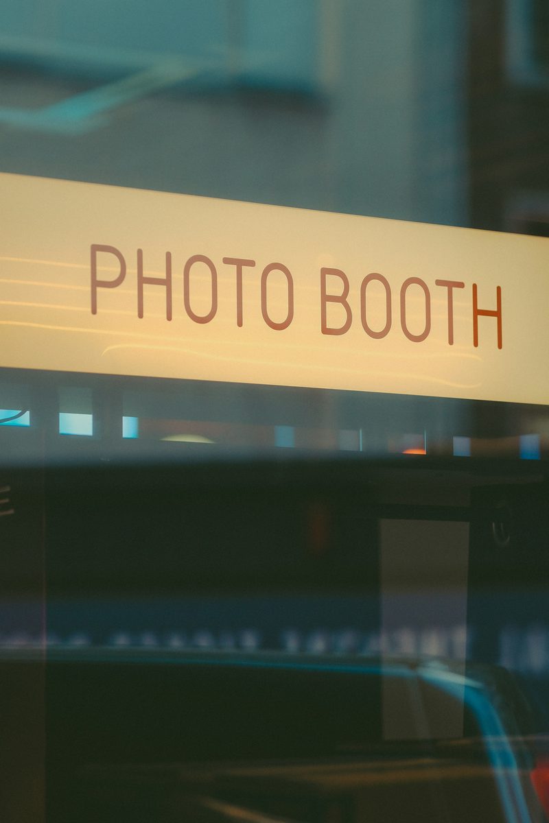 Photo booth signage detail